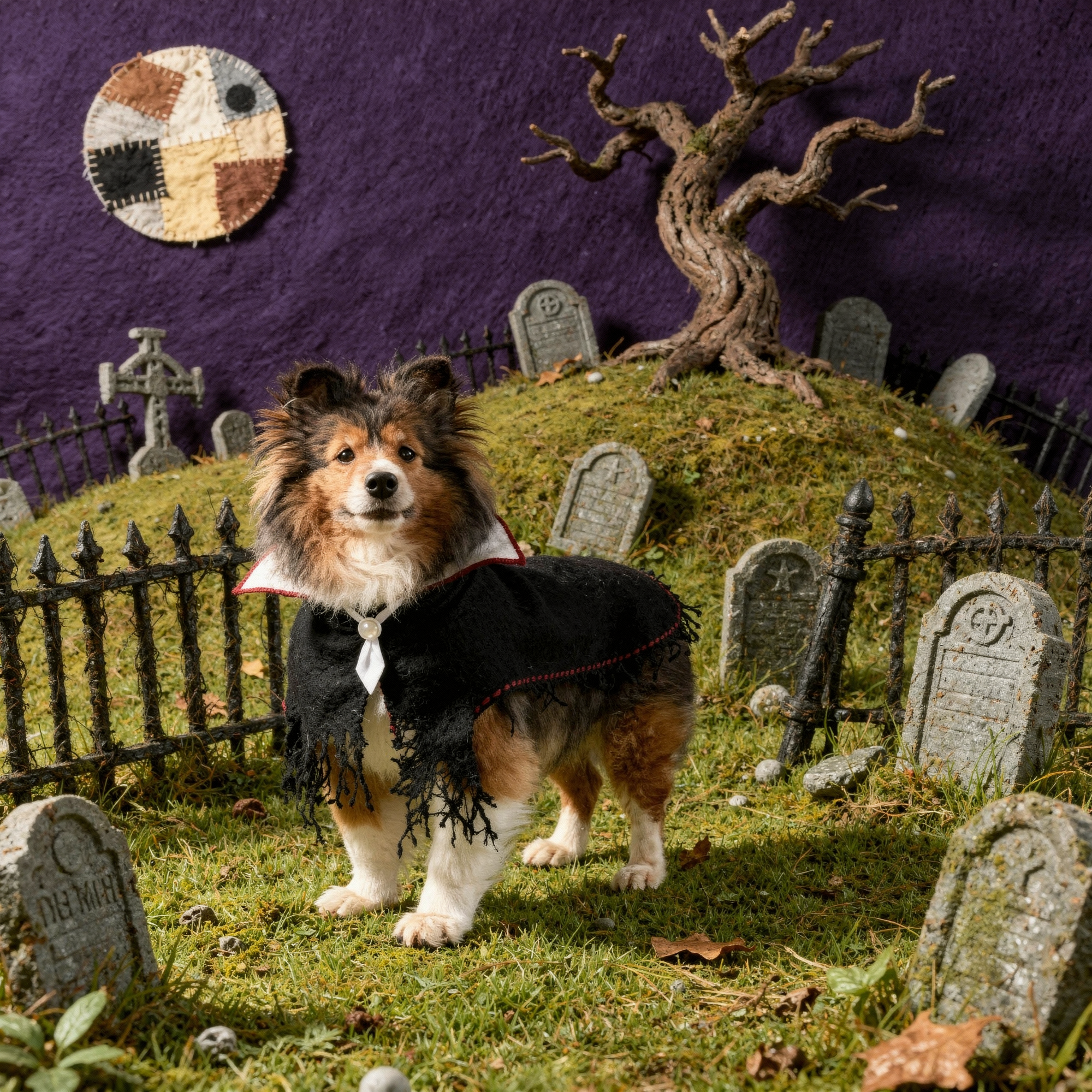 Halloween Stripped Graveyard